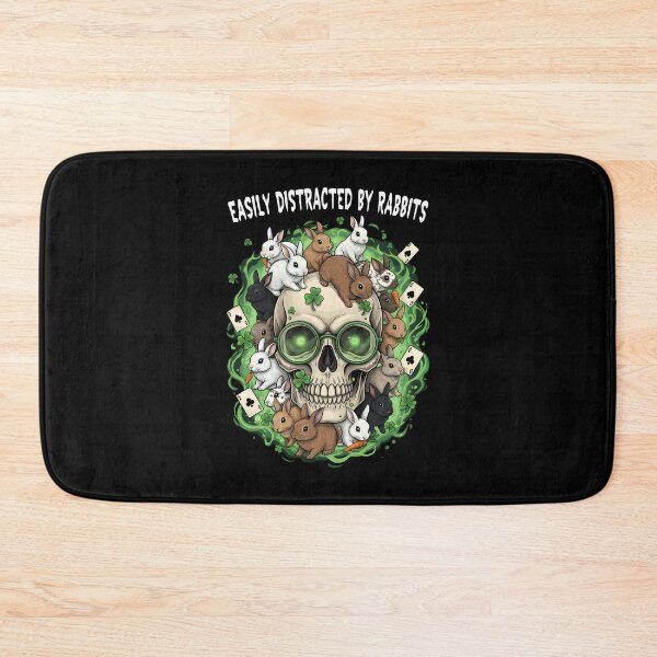 Item preview, "Skull & Fluff" - Easily Distracted By Rabbits Gothic-Cute Graphic designed and sold by DMNindustries.