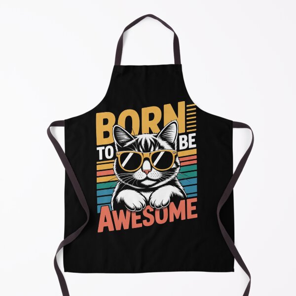 Item preview, Born to Be Awesome Cat – Retro Vintage Cool Kitty Sunglasses Design designed and sold by WitchyWhisper.