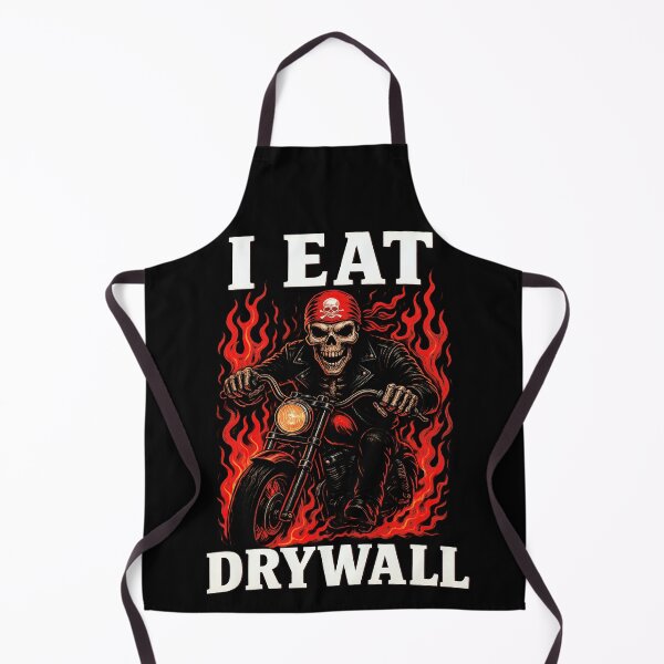 Artikelvorschau, Ich esse Trockenbau Skelett Biker Shirt entworfen und verkauft von SassCity.