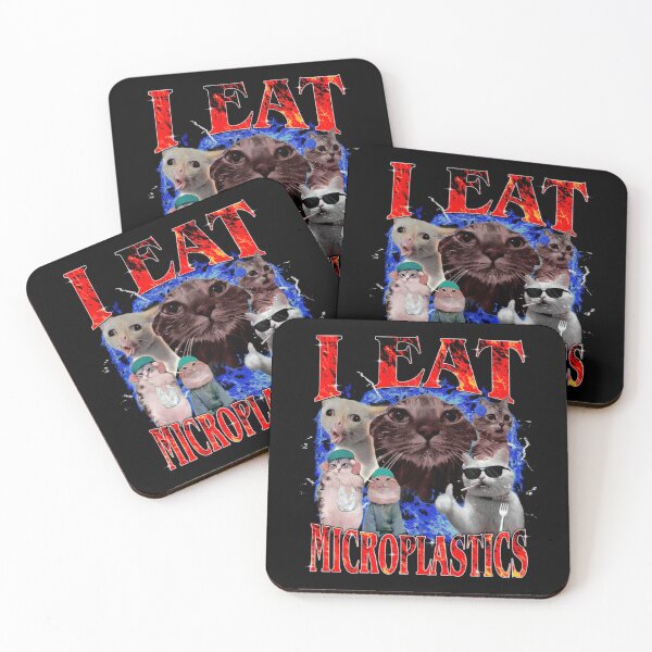 Item preview, I Eat Microplastics Cats designed and sold by SassCity.
