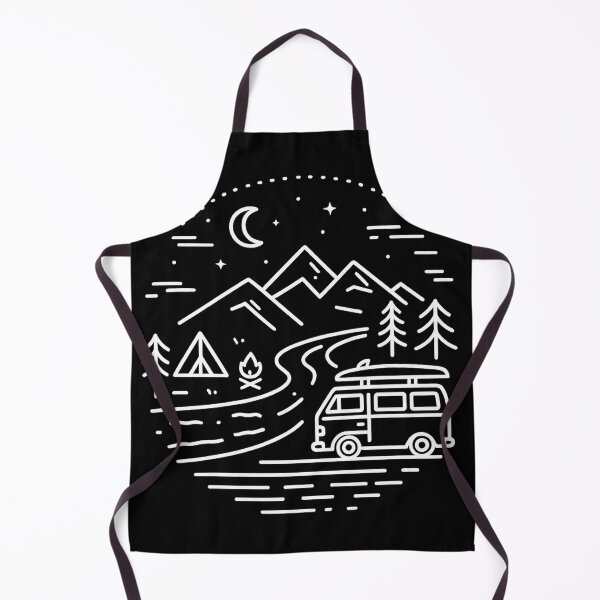 Item preview, Minimalist Camper Van & Mountains Line Art designed and sold by MisterHelmut.