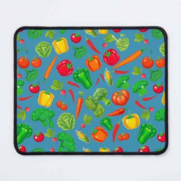 Item preview, Colorful Vegetable Pattern – Healthy Food Design - BLUE designed and sold by PAPIRO SIGLO XXI.