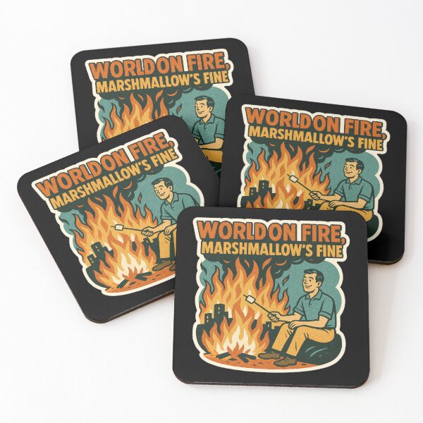 Item preview, Funny Apocalypse Sticker – Retro Comic Dark Humor Quote, Sarcastic Fire Survival Design designed and sold by JacobKAurumhead.