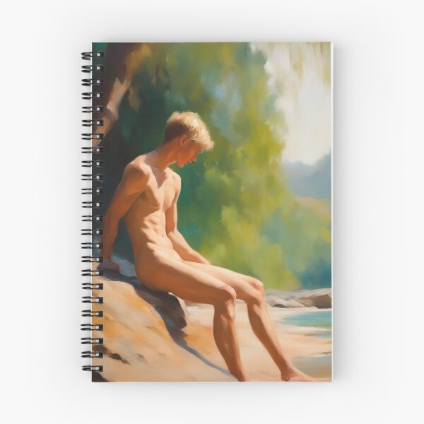 Item preview, Man Sitting by Serene River designed and sold by Pin-UpBoys.