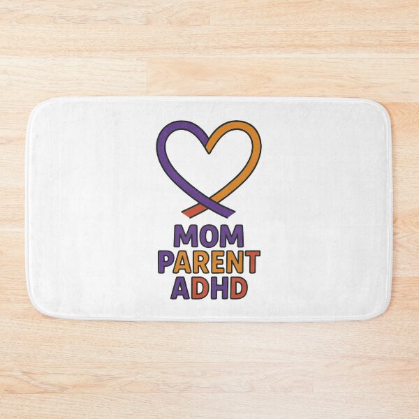 Item preview, Mom Parent ADHD – Heart Ribbon Awareness & Strong ADHD Mom Design designed and sold by MomParentADHD.