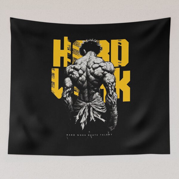 Item preview, Hard Work Beats Talent Anime Bodybuilding Motivation designed and sold by redwolf92.