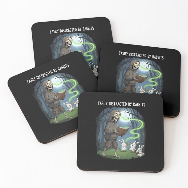 Item preview, "Study Interrupted" - Easily Distracted by Rabbits Spooky Humor Graphic designed and sold by DMNindustries.