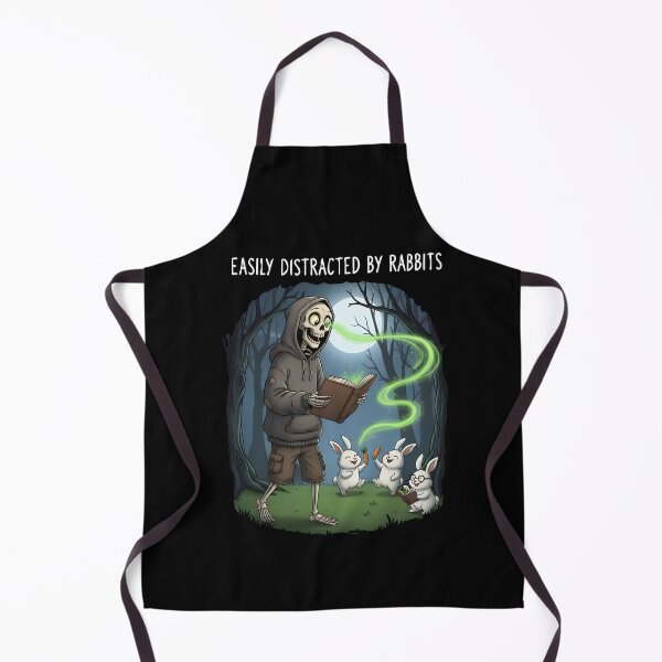 Item preview, "Study Interrupted" - Easily Distracted by Rabbits Spooky Humor Graphic designed and sold by DMNindustries.