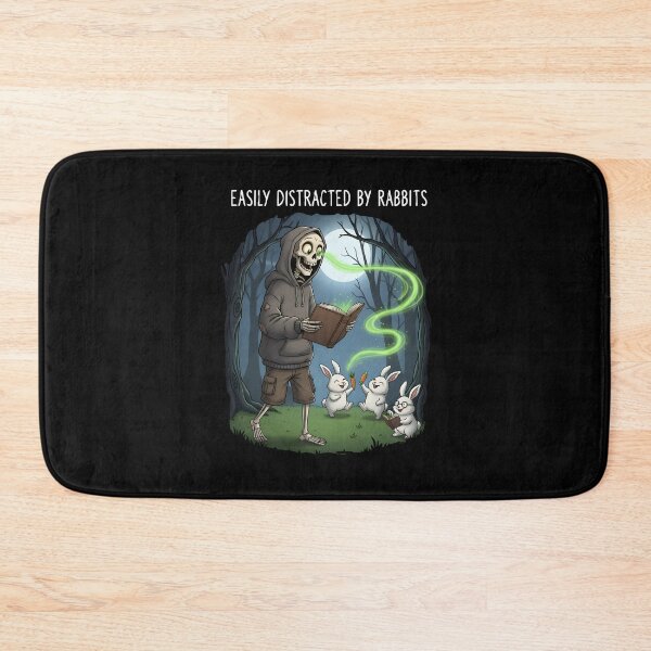 Item preview, "Study Interrupted" - Easily Distracted by Rabbits Spooky Humor Graphic designed and sold by DMNindustries.