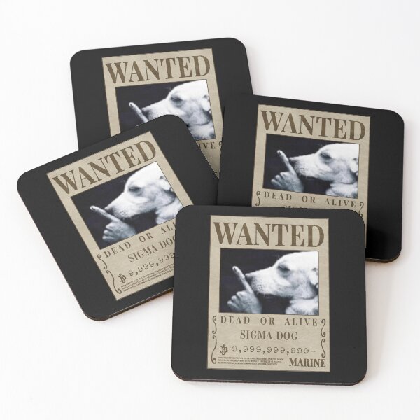 Item preview, Sigma Dog Meme Wanted Poster – Shhh Pose Alpha Canine Art designed and sold by LOL Studio.