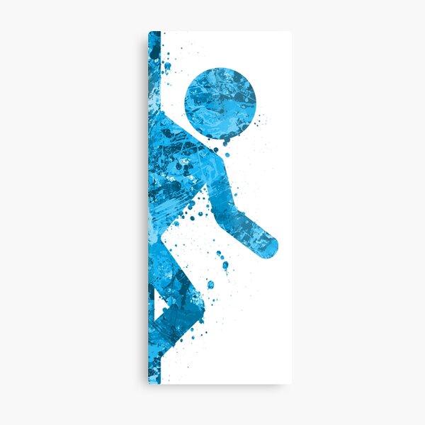 Portal - Blue Half (Lite) Metal Print