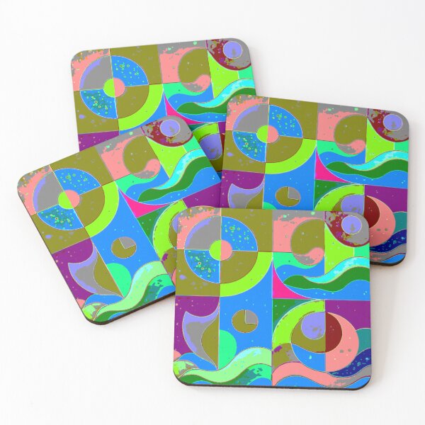 Item preview, 4 part blended abstract colorful geometric design designed and sold by SmashingDeals.