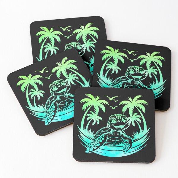 Item preview, Tropical Sea Turtle Design | Colorful Beach Vibes Graphic for Apparel & Gifts designed and sold by Sun Sand & Sea Art.