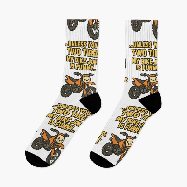 Item preview, Funny Bike Joke Two Tired Kawaii Motorbike Design designed and sold by TeeTimeTreasure.