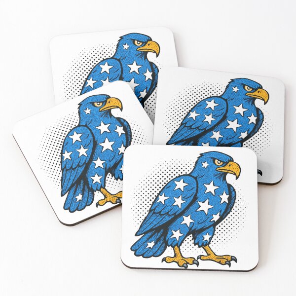 Item preview, Vibrant Blue Eagle With Stars And Fierce Stare designed and sold by kylmllr101684.