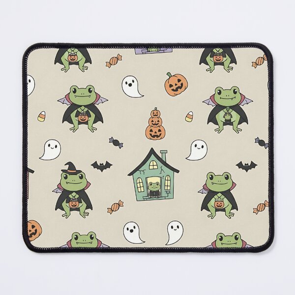 Item preview, Cute Halloween Vampire Frog Pattern with Haunted Houses Ghosts and Pumpkins designed and sold by ArtDesignTp.