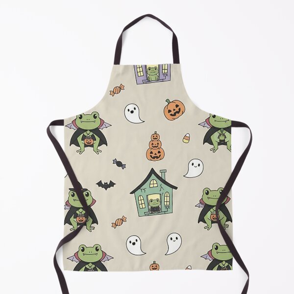 Item preview, Cute Halloween Vampire Frog Pattern with Haunted Houses Ghosts and Pumpkins designed and sold by ArtDesignTp.