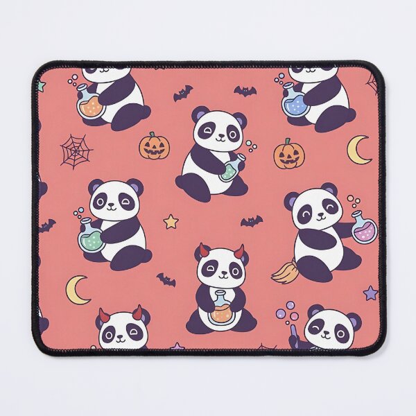 Item preview, Cute Halloween Panda Pattern with Potions Pumpkins Bats and Spider Webs designed and sold by ArtDesignTp.