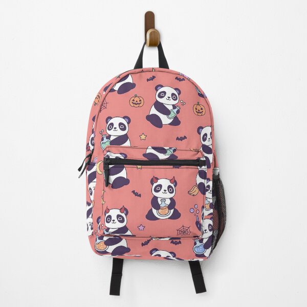 Item preview, Cute Halloween Panda Pattern with Potions Pumpkins Bats and Spider Webs designed and sold by ArtDesignTp.