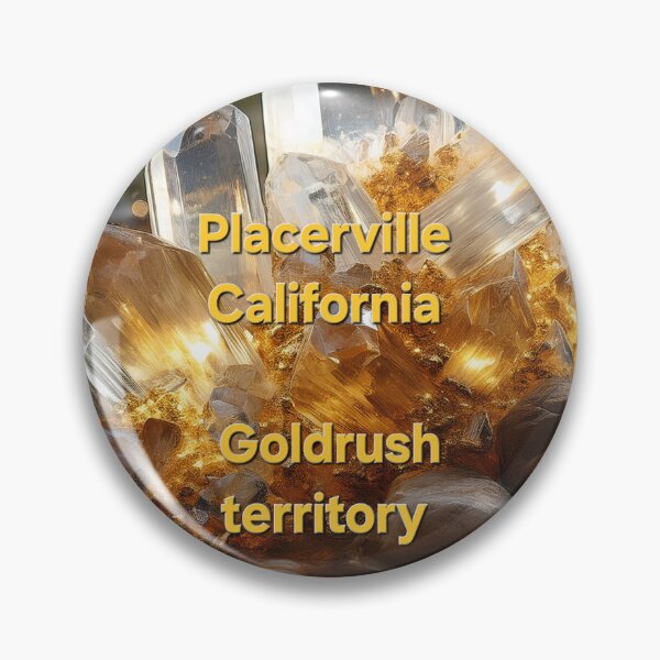 Item preview, Placerville California Goldrush territory Cluster of Quartz Crystal Points with Gold Veins designed and sold by PEACELOVERSART.