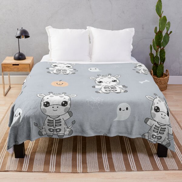 Item preview, Cute Halloween Skeleton Giraffe Pattern with Ghosts and Bones designed and sold by ArtDesignTp.