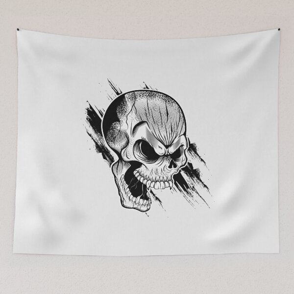 Item preview, Gothic skulls with scratches on Halloween designed and sold by Joncasmiart.