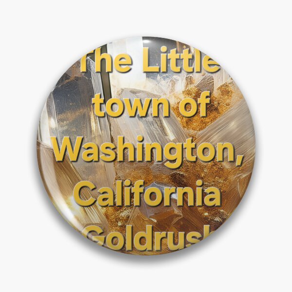 Item preview, The Little Town of Washington California Goldrush territory Cluster of Quartz Crystal Points with Gold Veins designed and sold by PEACELOVERSART.