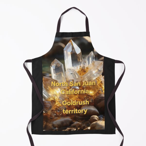 Item preview, North San Juan California Goldrush territory Cluster of Quartz Crystal Points with Gold Veins designed and sold by PEACELOVERSART.