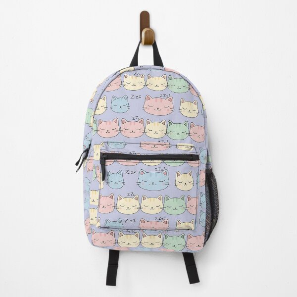 Item preview, Cute Pastel Cat Pattern with Sleepy Faces Kawaii Style designed and sold by ArtDesignTp.