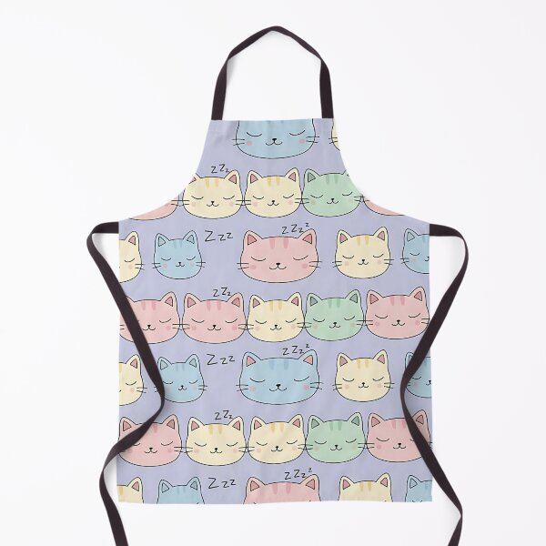 Item preview, Cute Pastel Cat Pattern with Sleepy Faces Kawaii Style designed and sold by ArtDesignTp.