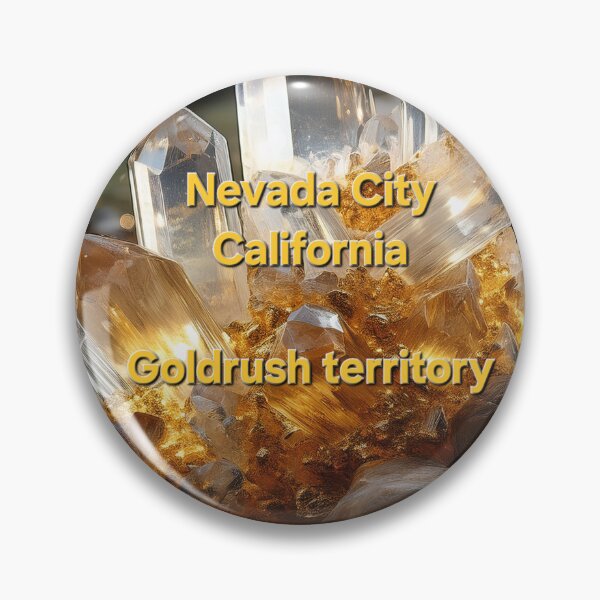 Item preview, Nevada City California Goldrush territory Cluster of Quartz Crystal Points with Gold Veins designed and sold by PEACELOVERSART.