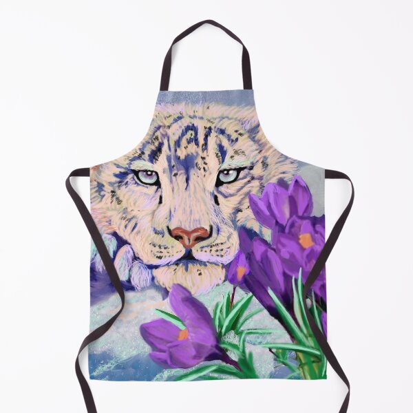 Item preview, Snow Leopard with Crocuses designed and sold by Michelle  Krause.