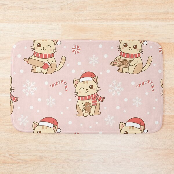 Item preview, Cute Christmas Monkey Pattern with Santa Hats and Candy Canes designed and sold by ArtDesignTp.