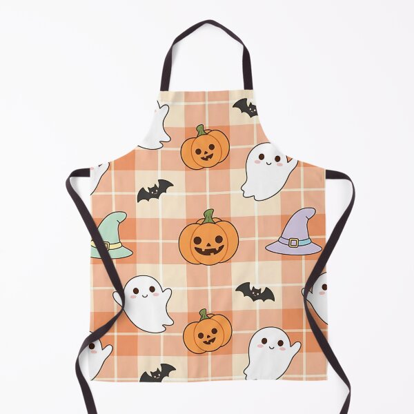 Item preview, Cute Halloween Ghost and Pumpkin Pattern with Bats and Witch Hats designed and sold by ArtDesignTp.