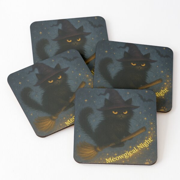 Item preview, Meowgical Night - Halloween Cat - Cat Lovers Illustration designed and sold by Feliciano3.