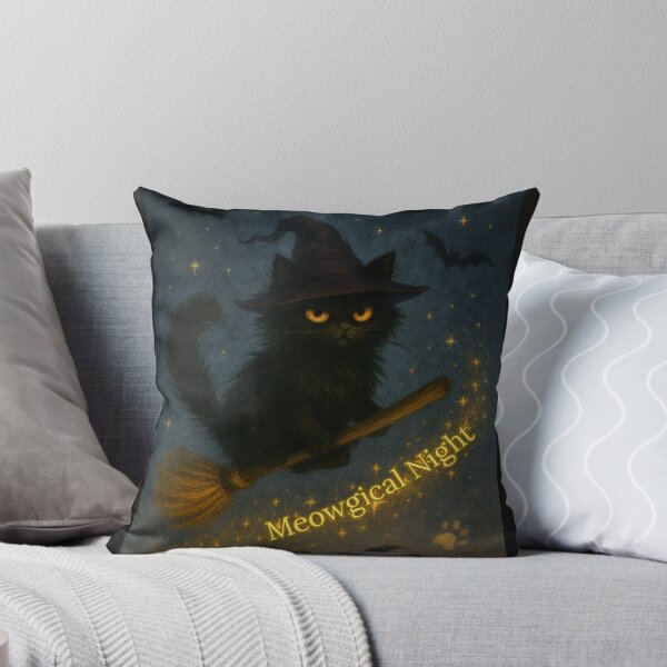Item preview, Meowgical Night - Halloween Cat - Cat Lovers Illustration designed and sold by Feliciano3.