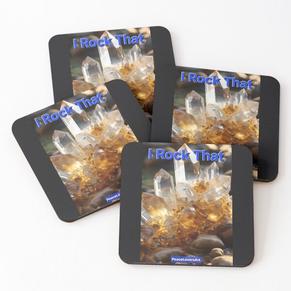 Item preview, I Rock that Quartz Crystal with Gold Veins in a Creek – PeaceLoversArt Digital Artwork designed and sold by PEACELOVERSART.