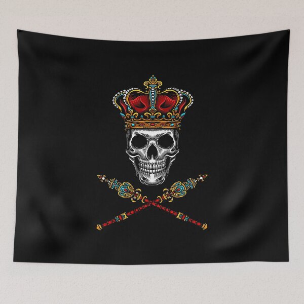 Item preview, Demon skeleton with a king's crown on Halloween designed and sold by Joncasmiart.