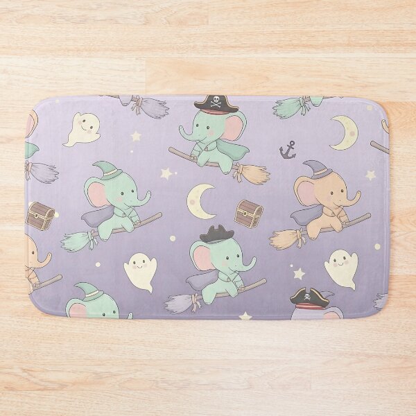 Item preview, Cute Halloween Mouse Witch Pattern with Ghosts and Moons designed and sold by ArtDesignTp.