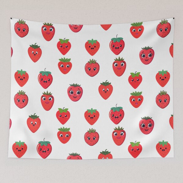 Item preview, Cute Strawberry Faces  designed and sold by silviaol.