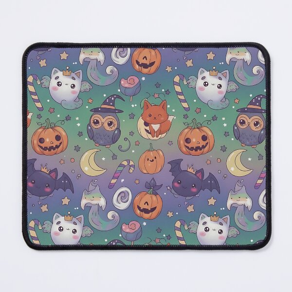 Item preview, Cute Halloween Owl Pattern with Ghosts Pumpkins and Stars designed and sold by ArtDesignTp.