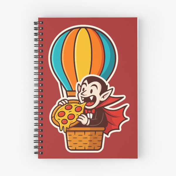 Artikelvorschau, Vampir-Pizza-Ballonfahrt entworfen und verkauft von StickyJoyStudio.