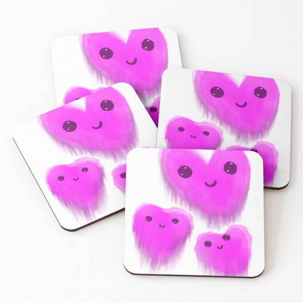 Item preview, Cute Little Fuzzy Hearts - Whimsical Art  designed and sold by CozyLilCrafts.