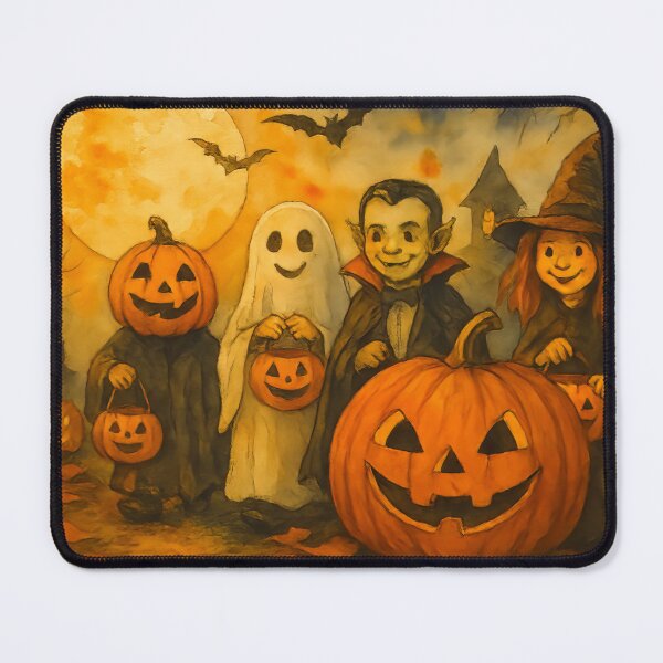 Item preview, Children in costumes trick treating with pumpkins Jigsaw designed and sold by ArtComixHaven.