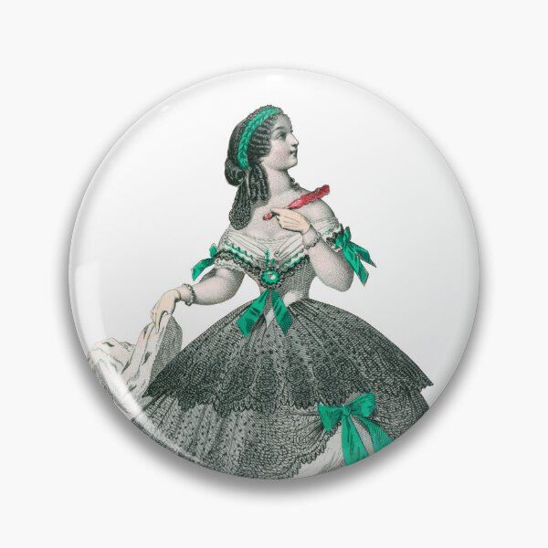 Item preview, 1860 lady in green designed and sold by Historical Beauty.
