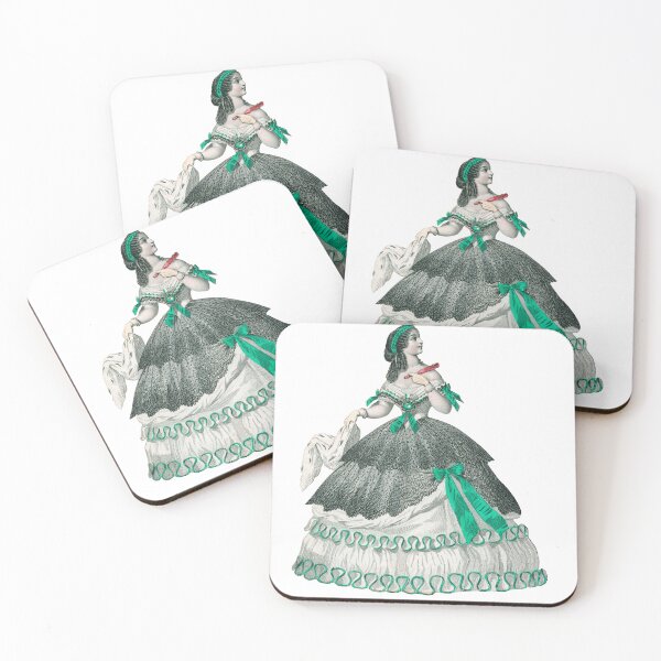 Item preview, 1860 lady in green designed and sold by Historical Beauty.