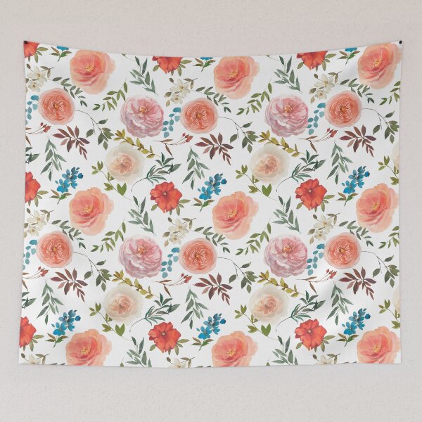 Item preview, Ava Vintage Florals Letter A designed and sold by WildAliceArt.