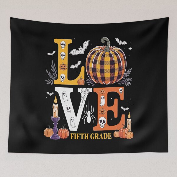 Item preview, LOVE Fifth Grade Pumpkin Teacher Student Halloween designed and sold by VladoZork.