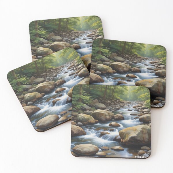 Item preview, “Whispers of the Forest – Gentle Stream Over Stones designed and sold by NaomiRut.