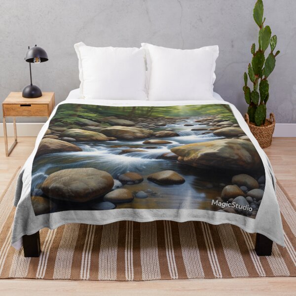 Item preview, “Whispers of the Forest – Gentle Stream Over Stones designed and sold by NaomiRut.